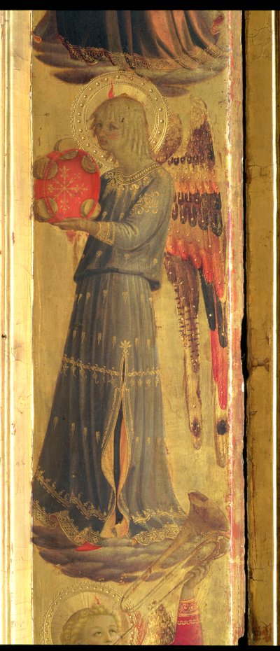 Angel playing a Tambourine (detail) by Fra Angelico